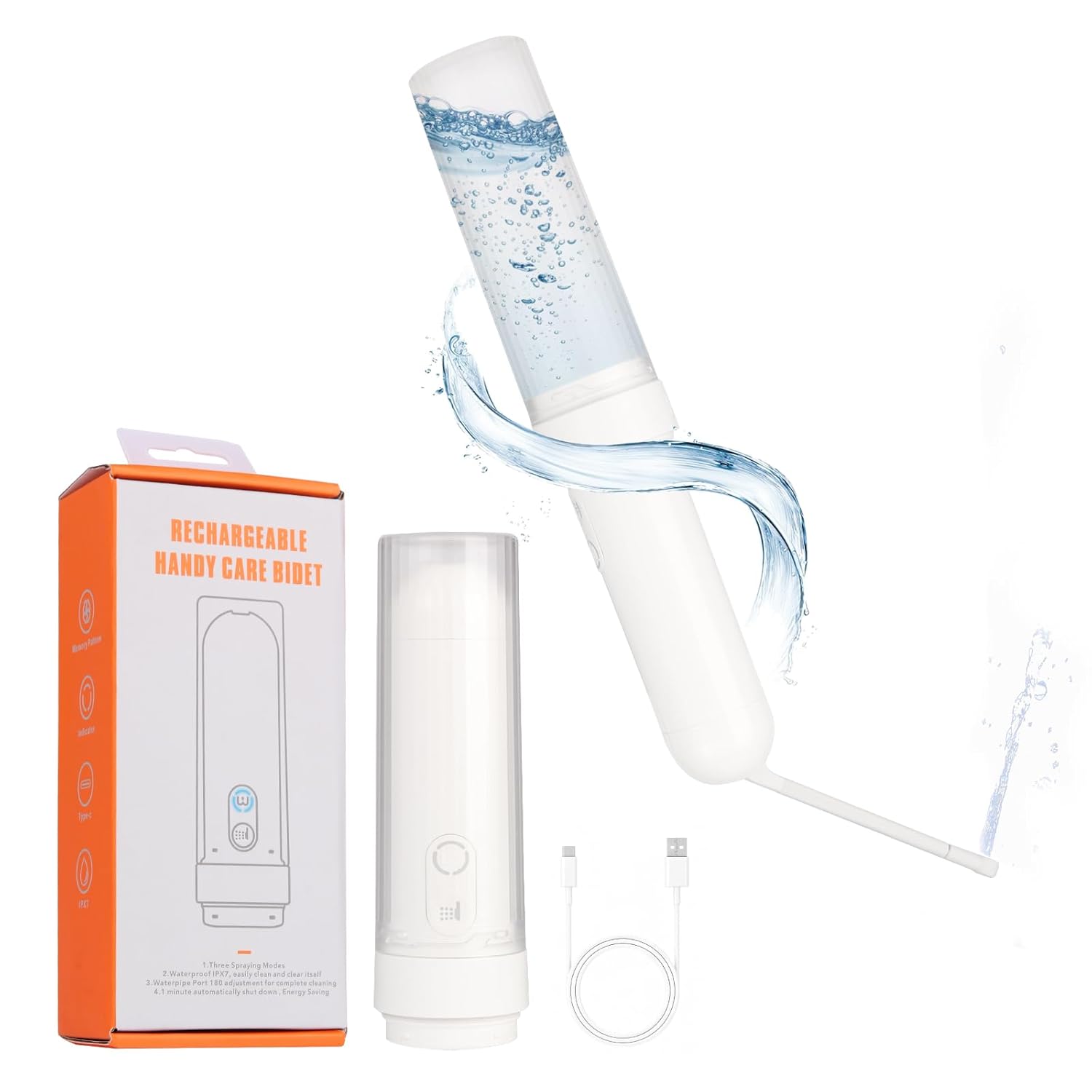 Portable Bidet for Travel Rechargeable Electric Travel Bidet for Women Men Waterproof Handheld Bidet Sprayer High Pressure for