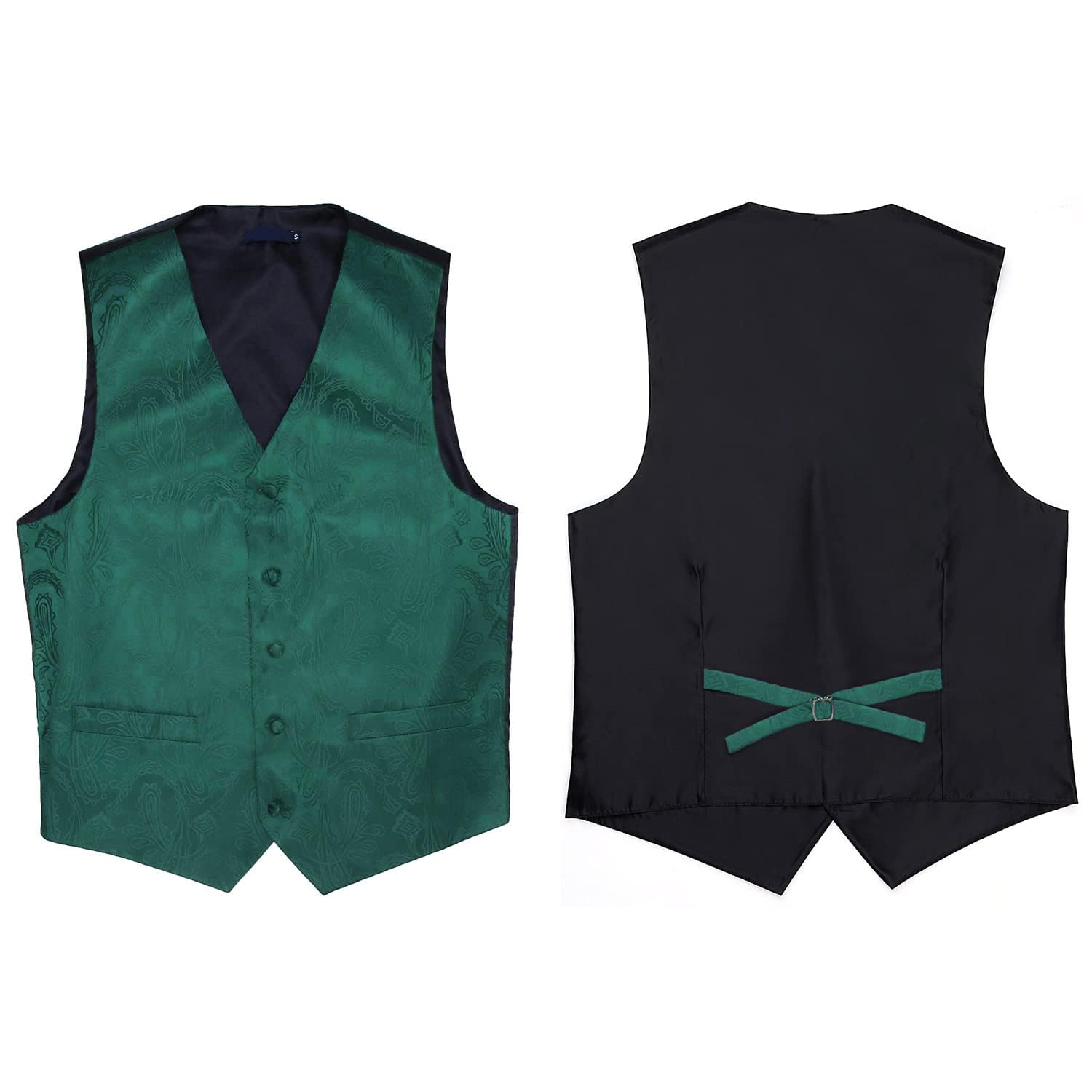 Enlision Gilet Homme Paisley Mariage Gilet de Cravate et Pochette Ensemble Classique Gilet pour Homme Costume sans Manche pour Fête