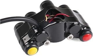 Motorcycle Handlebar Switch, Aluminum Universal Scooter Multifunction 7 Buttons Motorcycle Switch Motorbike Handlebar Switches Headlight Indicator Horn