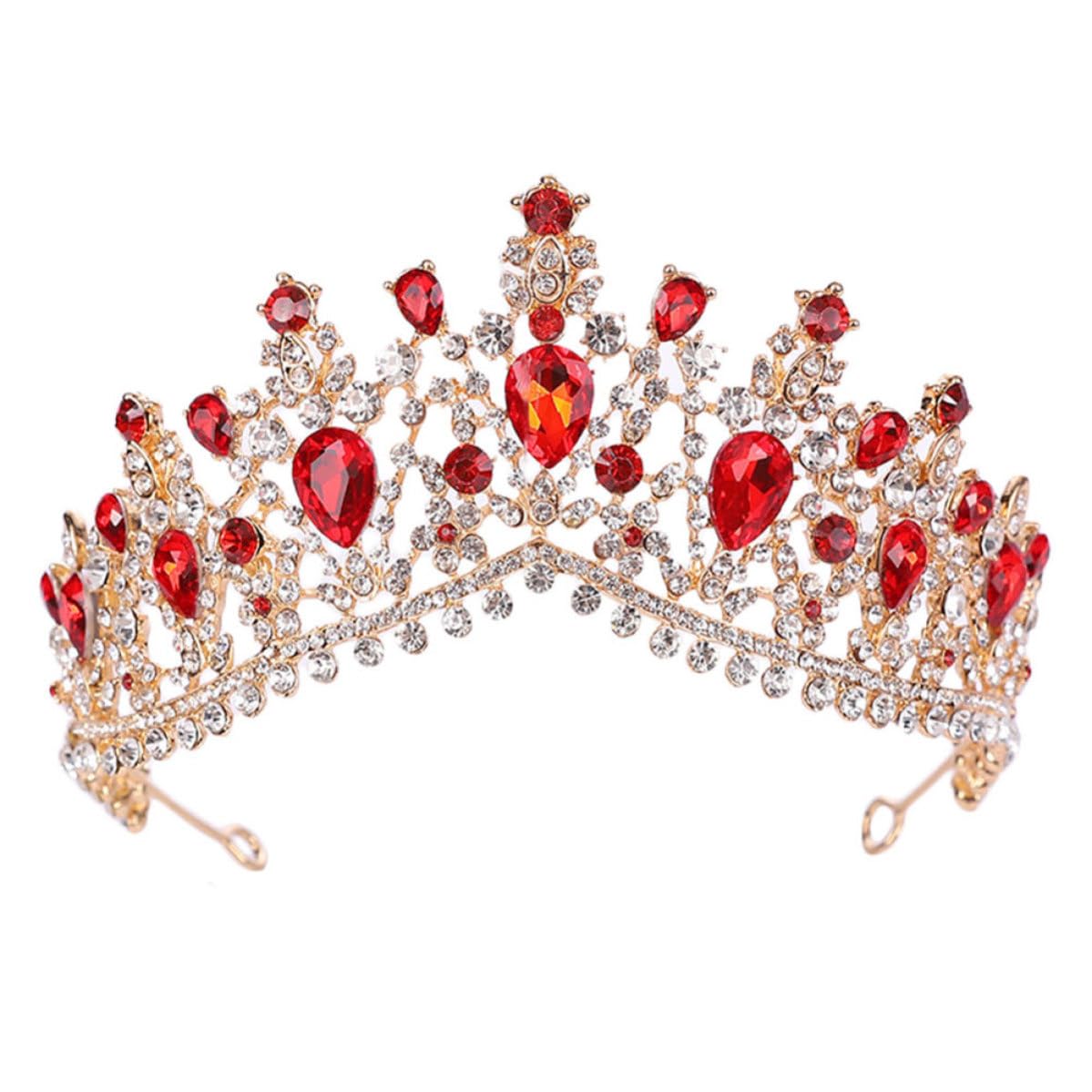 Baroque Style Bridal Crown Rhinestones Elegant Wedding Headdress for Women Party and Festival Accessories