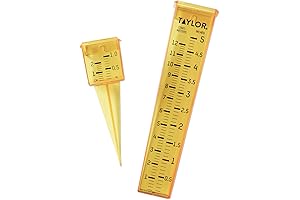 Taylor Precision Products 2-in-1 Rain/Sprinkler Gauge for Accurate Water Measurement in Gardens and Yards