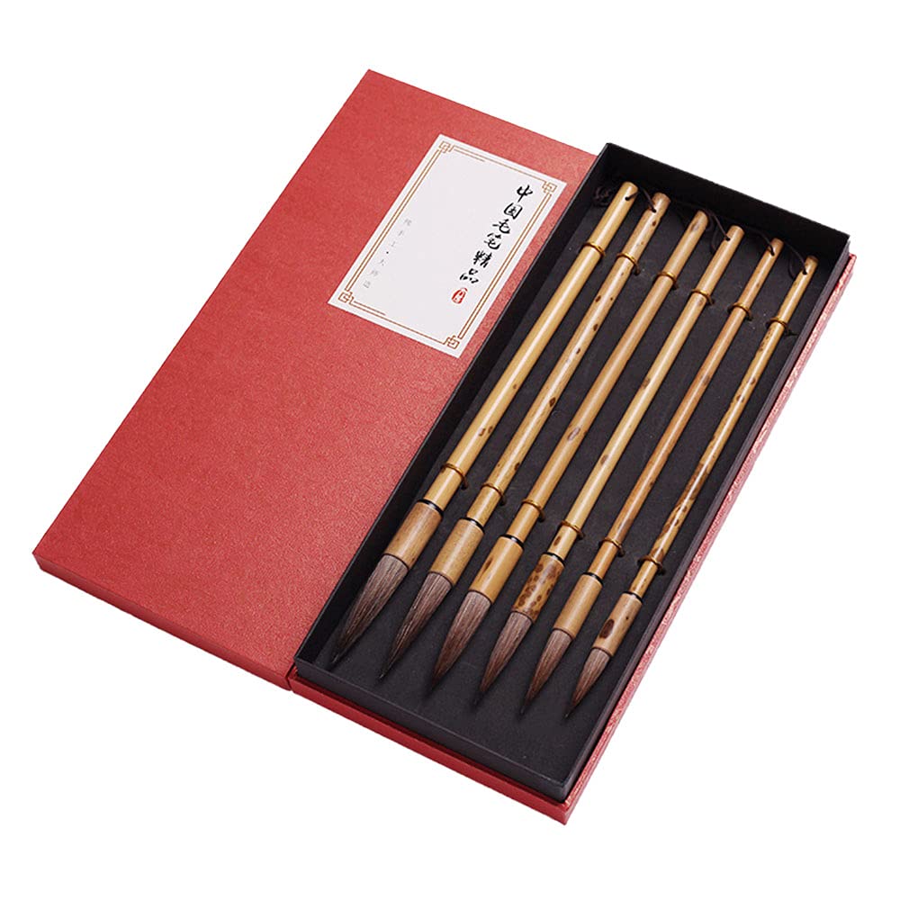 Set di 6 pennelli per pittura e calligrafia cinesi