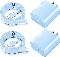Vista 12 de Cargador rápido USB C de 45 W, cargador súper rápido de 45 vatios tipo C con cable de carga rápida Android de 6.6 pies para Samsung Galaxy S26