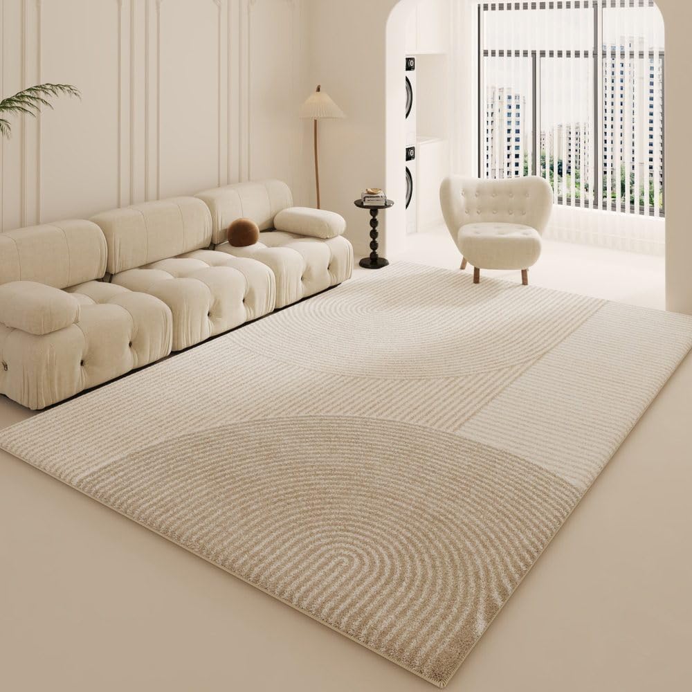 Cream Style Living Room Carpet Light Luxury Coffee Table Carpets Warm Color Bedroom Large Area Rug,I,200X300cm
