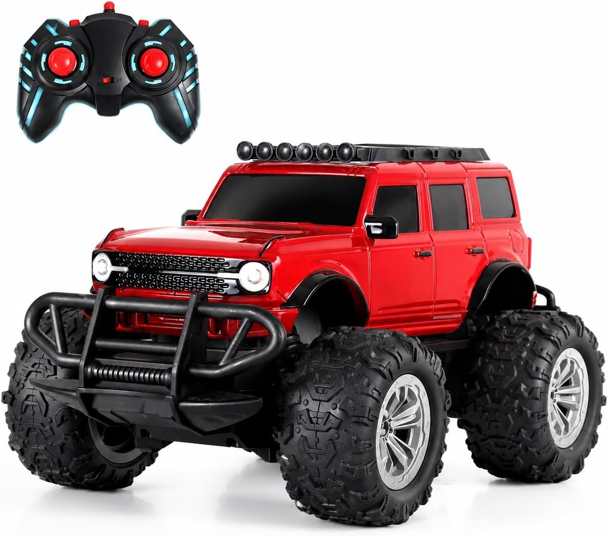 Wembley Remote Cars for Boys 7-14 Years | 2.4GHz Rechargeable Remote Control Car Toy | Off Road Monster Truck RC Car High Speed | 4 Headlight Modes | USB C | Birthday Gift for Kids & Teens - BIS