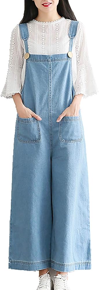Women Dungarees Loose Vintage Baggy 