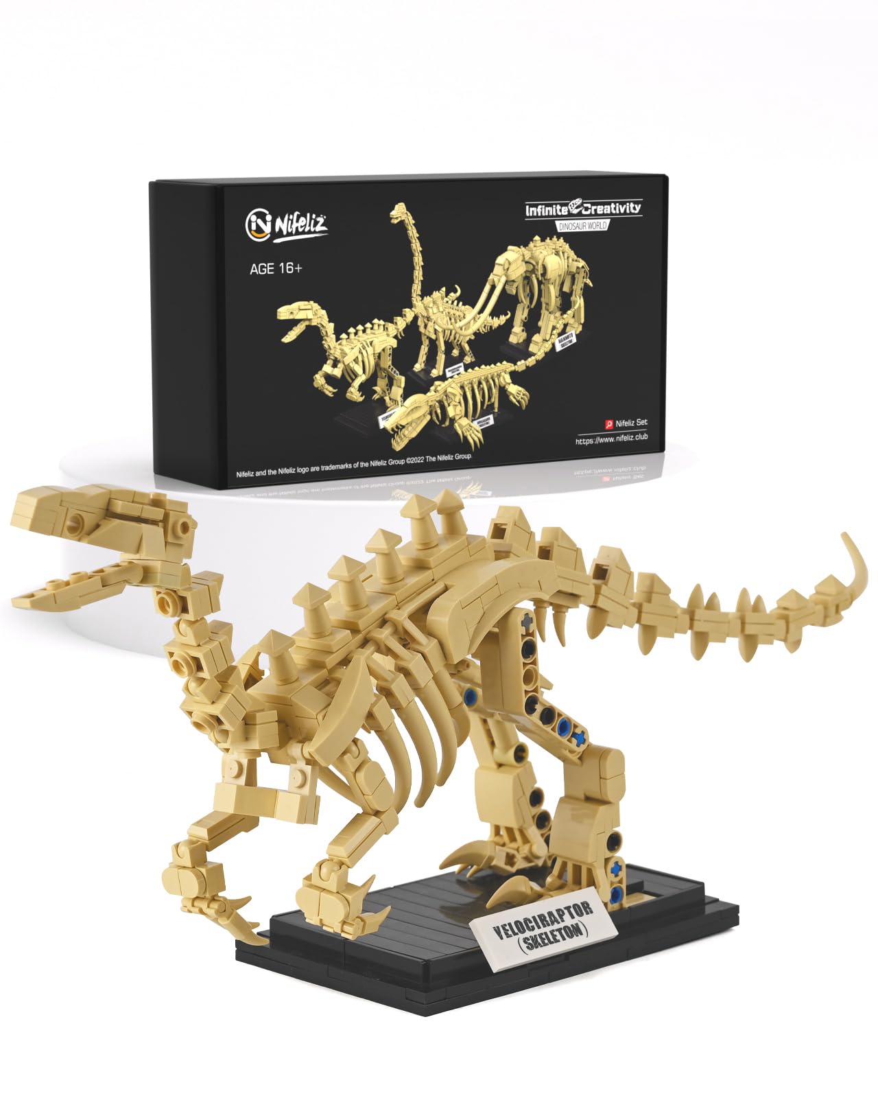 Nifeliz Velociraptor Dinosaur Fossil Building Kit (358 PCS)