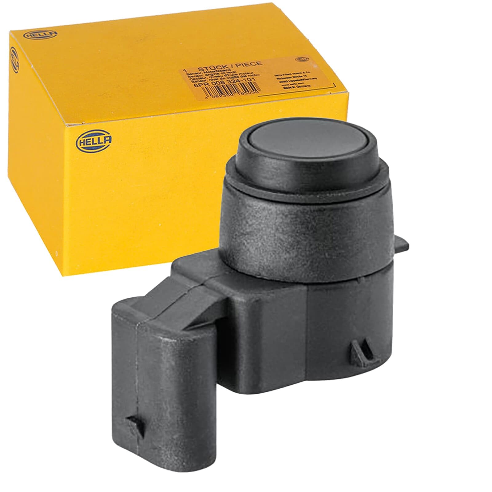 HELLA 6Px 358 141-831 Capteur, Aide Au Stationnement - 3Pôle - Inséré - Revernissable - Avec Bague De Fixation