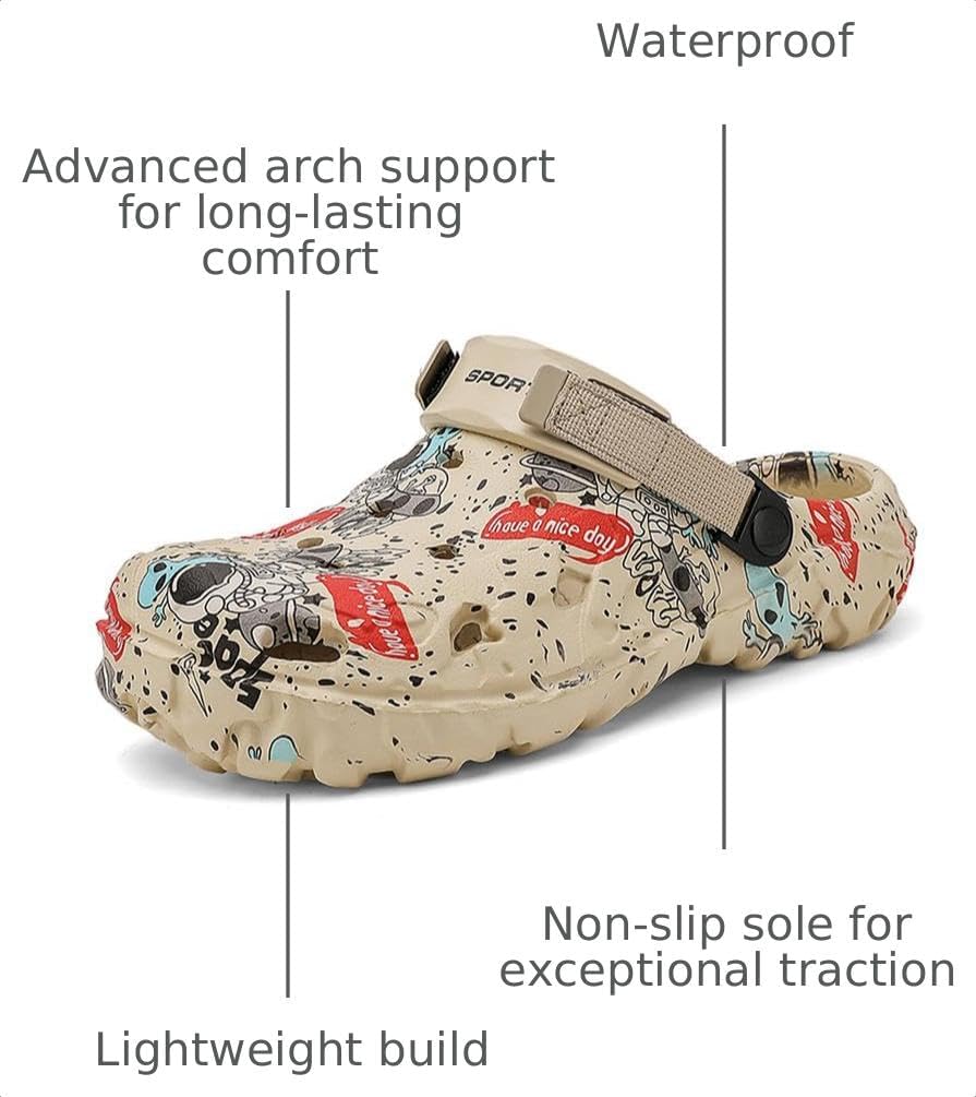 Men's and Women's Arch Support Clogs Men's Clogs Outdoor Athletic Sports Sandals Adult Slip On Garden Shoes