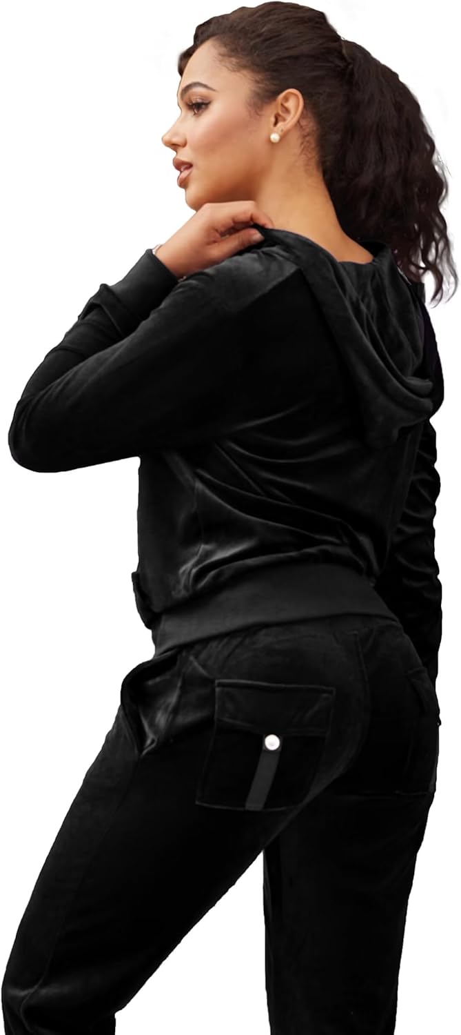 LeeHanTon Track Suits for Women Velour Tracksuit 2 Piece Outfits Set Jogging Sweatsuits Soft Sports Sweat Suit Pants - Image 4