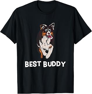 Best Buddy Australian Shepherd Dog Design Aussie T-Shirt for Men Women Girls Kids