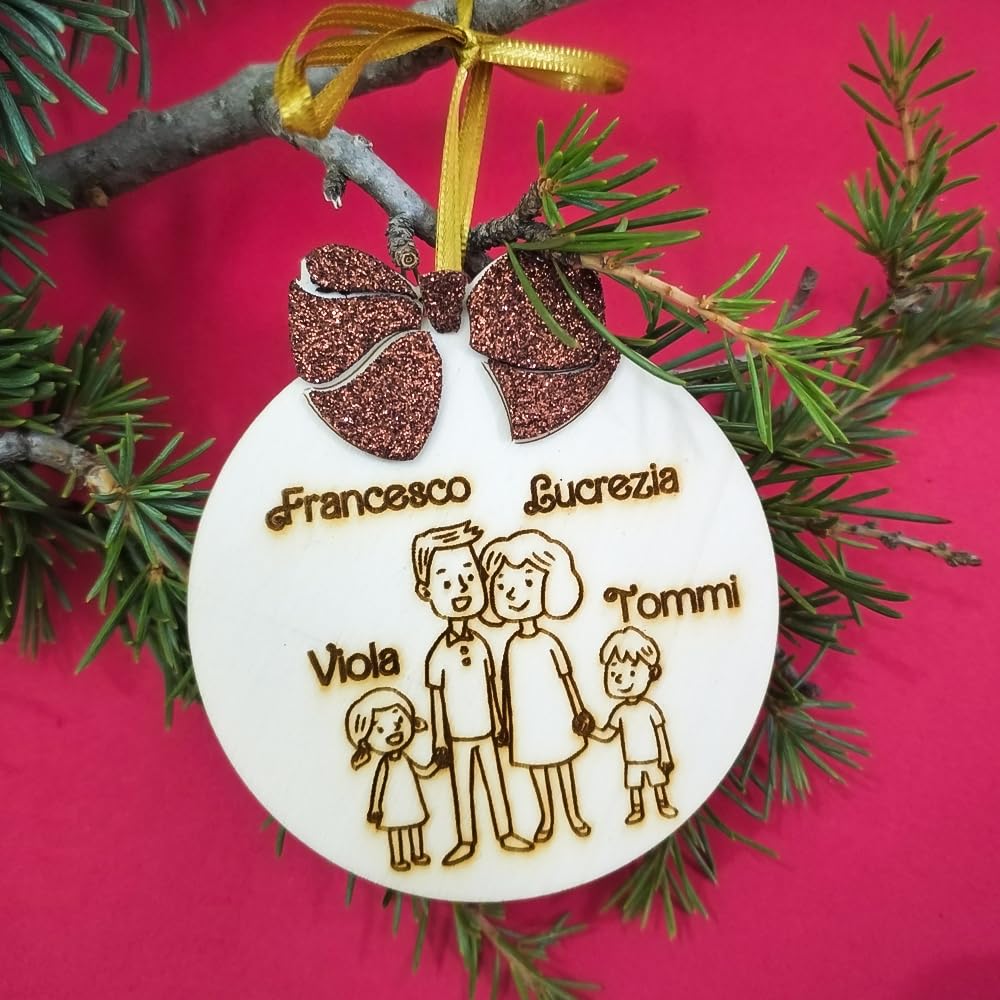 Palline Di Natale Personalizzate Con Nomi Di Famiglia - Decorazioni 2024 In Resina, Regalo Perfetto Per Feste - Foto 9