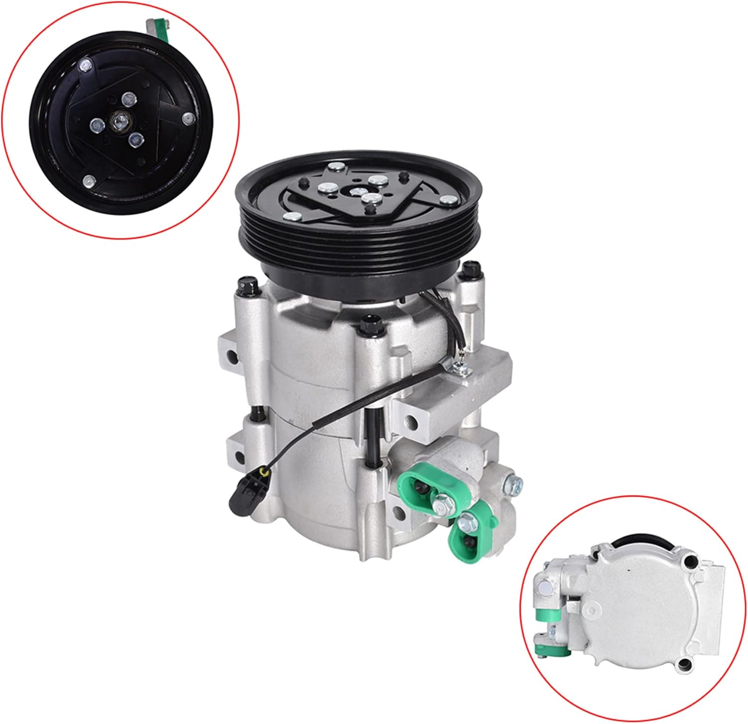 marddpair A/C Compressor CO 10957SC Replacement for Santa Fe 2001 2002 2003 2004 2005 2006