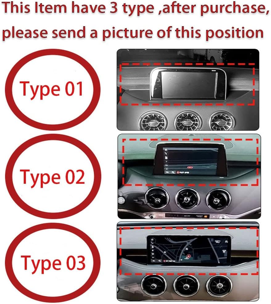 YOUTOOCAR Carbon Fiber Pattern Dashboard Navigation Trim Cover Compatible with Kia Stinger 2021-2024 Accessories