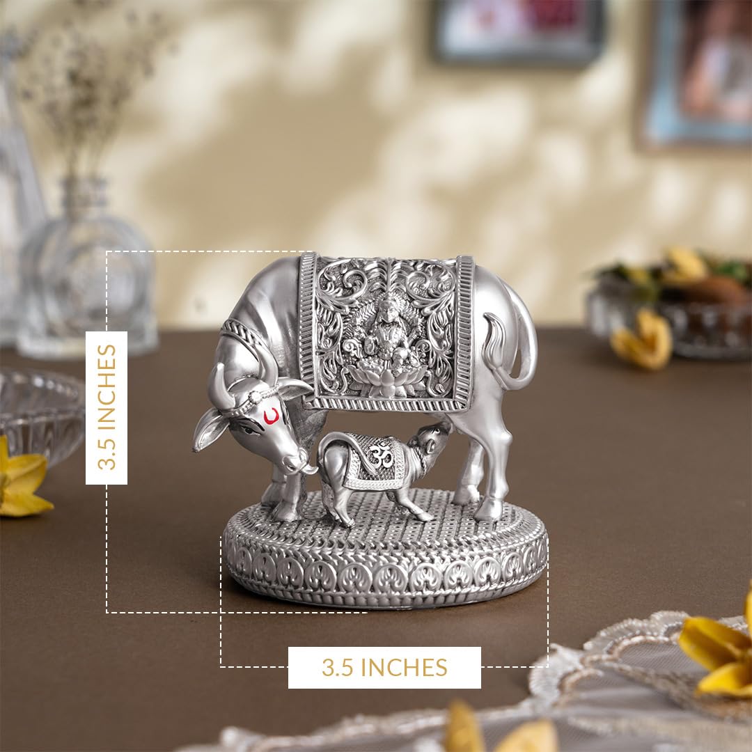 Silver Kamadhenu Cow Idol - Vastu Blessing -3