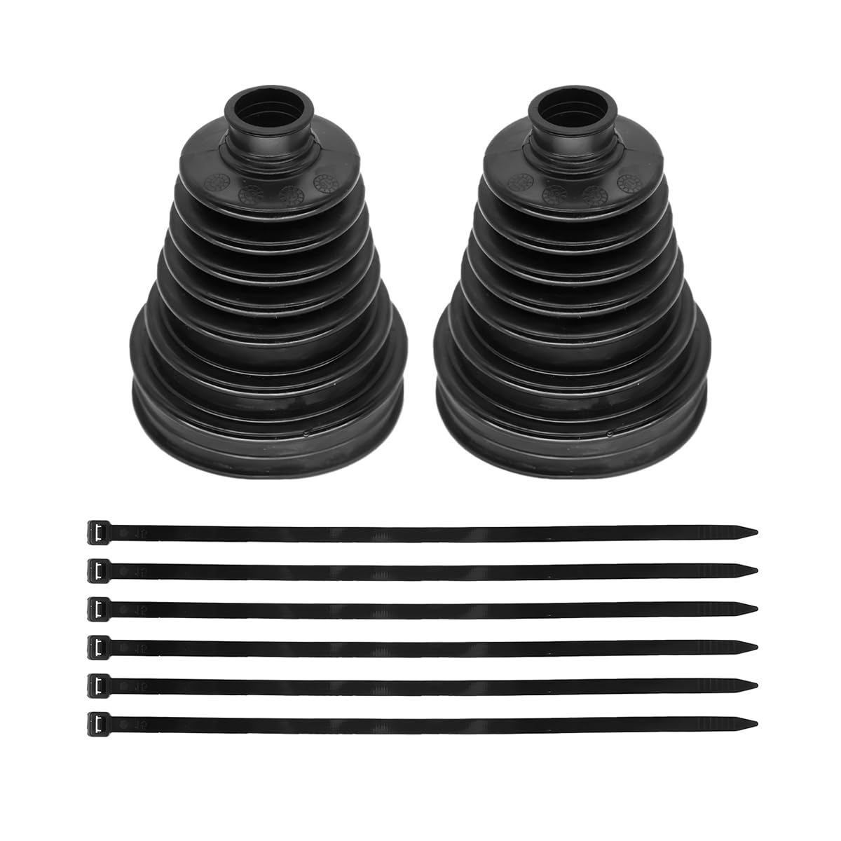 BESULEN 2PCS Car CV Joint Boot Kit, Flexible Vehicle Constant Velocity Dust Cover with 6 Cable Ties, Automotive Front Rear Axle Boot Repair Tools Accessories, Universal Fit-image-43