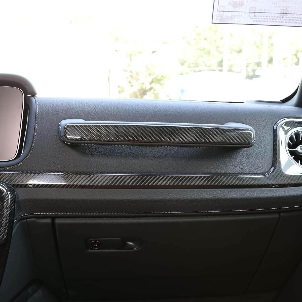 Fit for Mercedes Benz G Class W463 G500 2019 to 2025 Real Carbon Fiber Car Co-Pilot Glove Box Handle Cover Decoration Protective Car interior Accessories