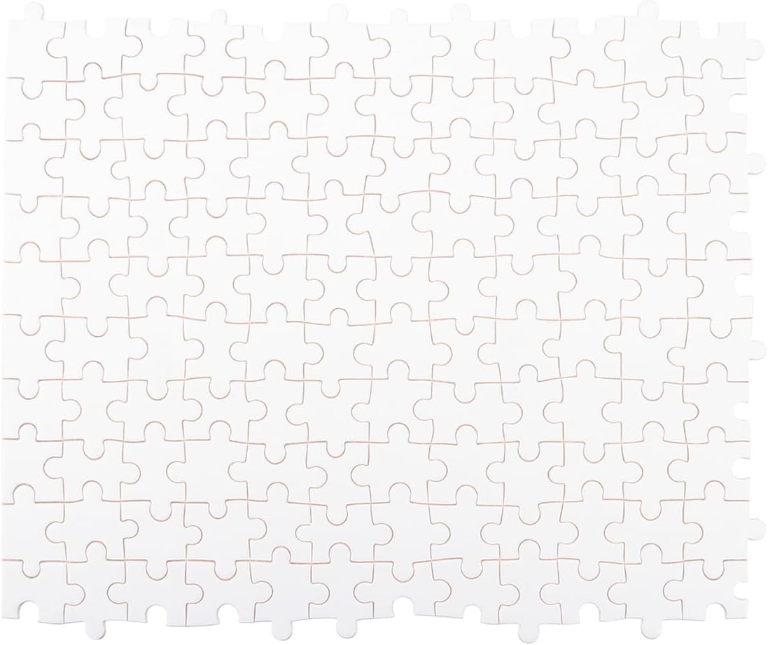 Lurrose 1000 Piece Wooden Blank Puzzle for DIY Heat Transfer Sublimation Double-Sided Printable Craft Puzzle Pieces 29.92X19.68 Inch Custom Art Decoration