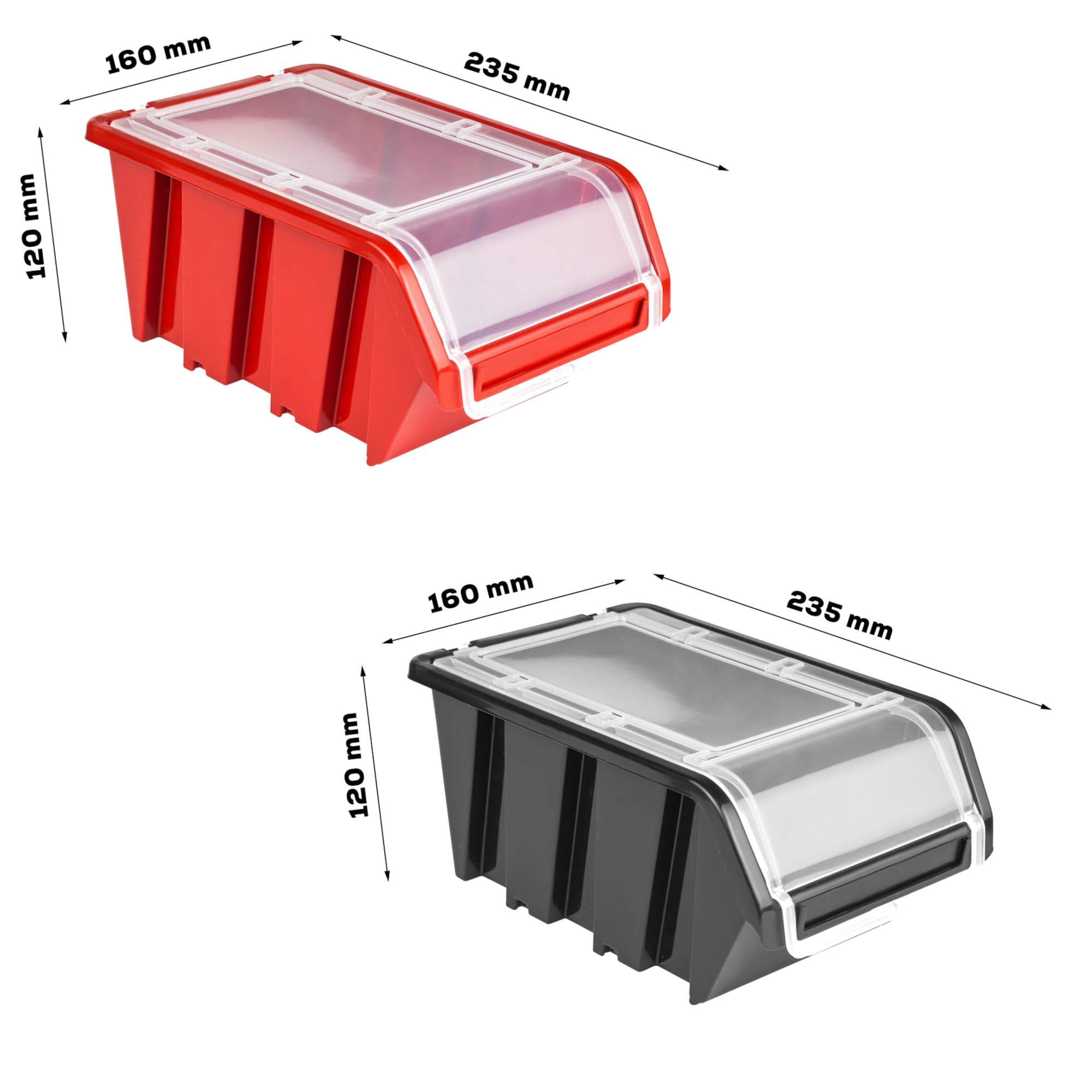 Sistema de almacenamiento de pared, 1200 x 800 mm, 21 unidades, cajas apilables, cajas apilables, cajas de almacenamiento con tapa, placas de pared extrafuertes, estantería ampliable, estantería de