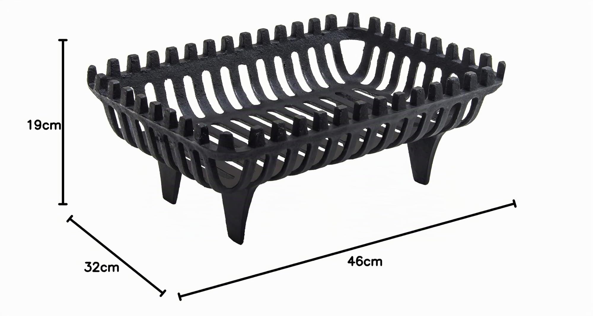 Fire Vida Cesta de Hierro Fundido, Grande, 45,7 cm