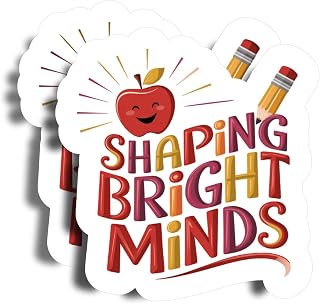 Shaping Bright Minds Magnet - 5" On Longest Side - School Kids Books Teaching - 2 Pack -Thick Strong Magnet - Bumper Magnet for Fridge, Toolbox, Cars - Made in USA - PLDFMAG2338