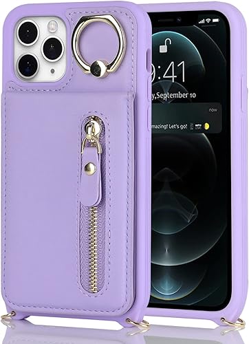 Miniatura 9 de Funda para iPhone 11 Pro Max con tarjetero para mujer, iPhone 11 Pro Max, con correa y ranuras para tarjetas de crédito, cruzado con cremallera y