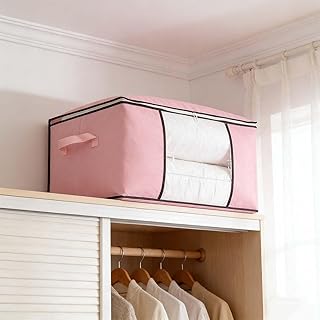 Large Storage Bags for Comforters and Blankets, 24x16x14 Inch Closet Sto...