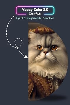 Pi Papers İran Kedisi Posteri, Soylu Kedi Posteri, Yüksek Çözünürlüklü Akıllı Kağıt Poster,Yapay Zeka Tasarım