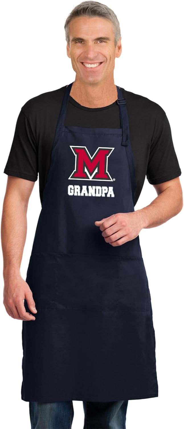 Broad Bay Miami University Grandpa Apron LARGE SIZE Top Miami RedHawks Grandpa Gift for Him