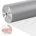 VEVOR Hardware Cloth, 1/2 inch 24in x 50 ft 19 Gauge, Hot Dipped Galvanized Wire Mesh Roll, Chicken Wire Fencing, Wire Mesh for Rabbit Cages, Garden, Small Rodents