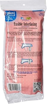 Pellon 15 inches x 3 yards White Fusible Interfacing, 2 Pack