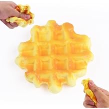 Anboor Waffle squishies Slow Rising squishies Toy for Kids Soft Waffle Scented Stress Relief Realistic Food Squish Toy