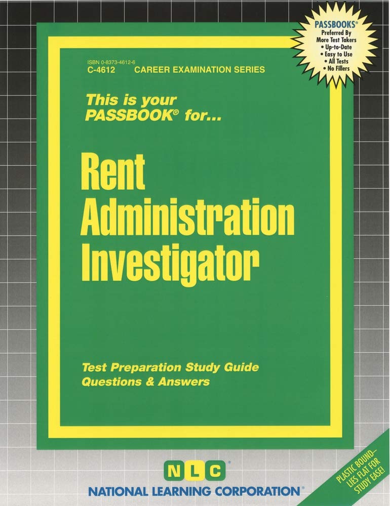 Rent Administration Investigator: Passbooks Study Guide