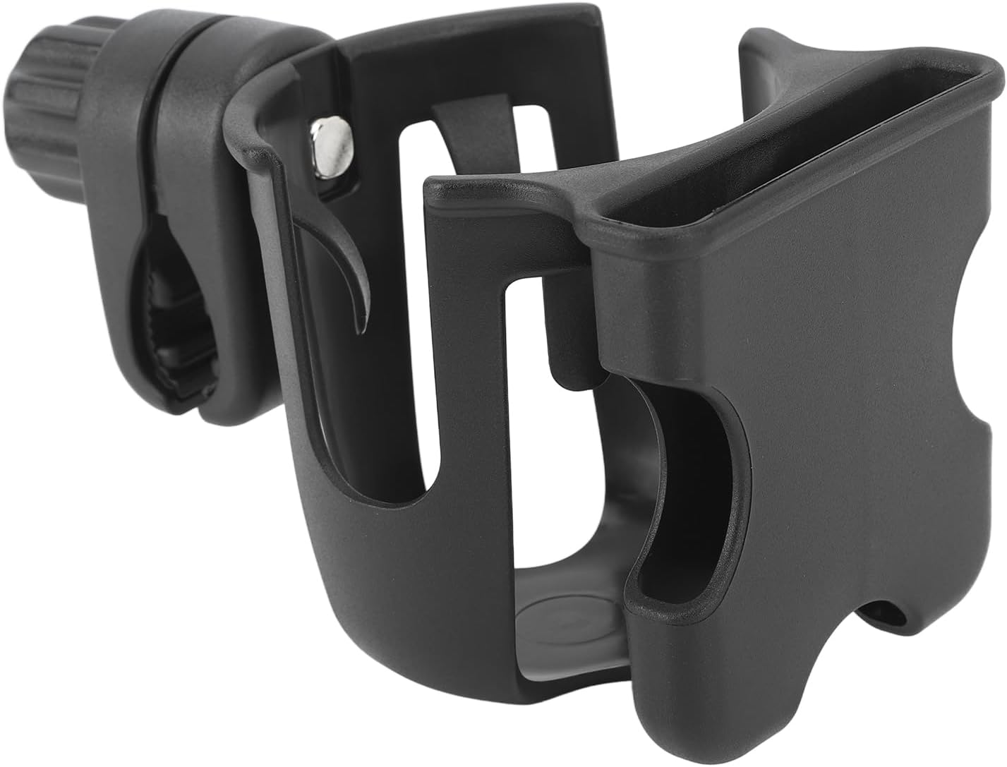 Garosa 2 in 1 Baby Cart Stroller Cup with Cellphone Holder Universal Hollow Out Black Multifunction Stroller Cup Holder Bike Cup Holder 360 Degrees Rotation Stroller Accessories