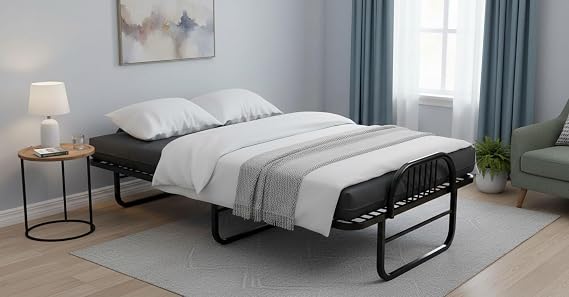 D&D Futon Furniture Black Leather Look Vinyl Full Size Futon Mattress Covers, Bed Protector, Slipcovers, 6 x 54 x 75