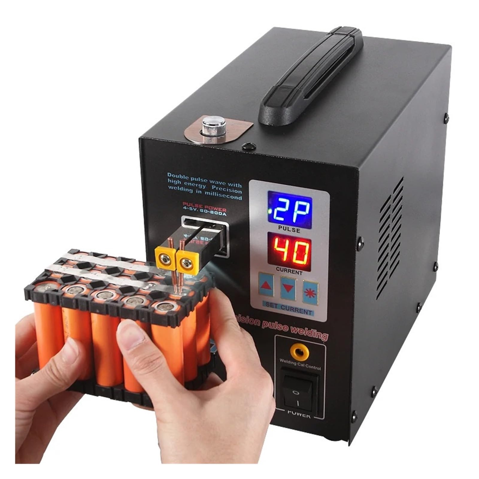 Zgrzewarka punktowa 737G 1,5 kW Intelintna zgrzewarka precyzyjna z podwójnym impulsem, 18650 Mini zgrzewarka punktowa do spawania akumulatorowego remontowy