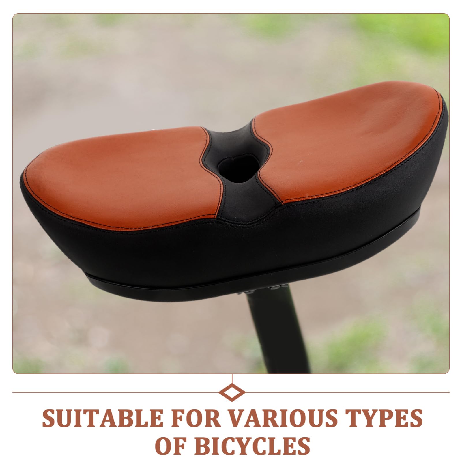 Selle de Vélo sans Nez, Large, en Mousse PU, pour Vélo Électrique | Rembourrage Ergonomique, Nettoyage et Entretien Faciles, pour Vélo de Route, Installation Simple