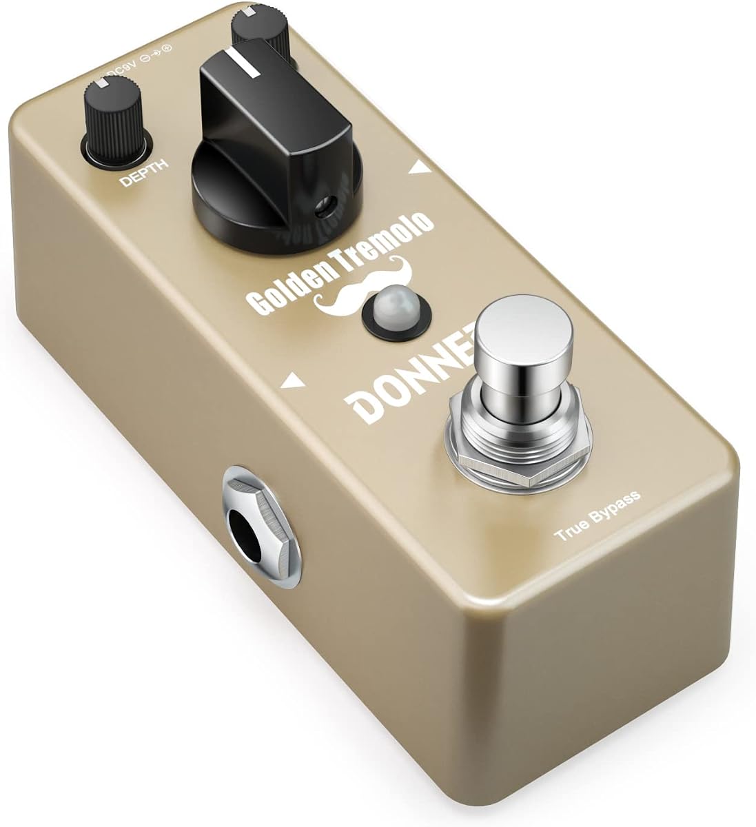 Donner Pedal de trémolo, pedal de guitarra Golden Tremolo, pedal de efecto de trémolo analógico para guitarra eléctrica y bajo True Bypass