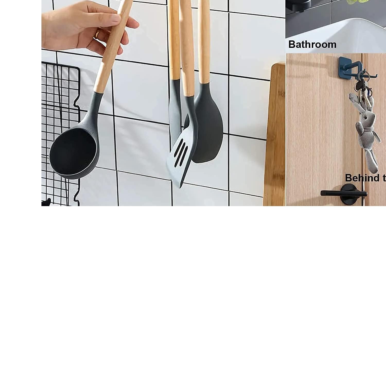QAWACHH (Pack of 2 Kitchen Hook Rotating 360 Degree Bathroom self Adhesive Home Wall Hanging Hanger Hooks Utility Office Sticker Heavy Folding 3