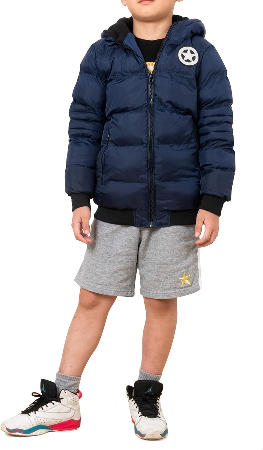 SNOW DREAMS Boys Winter Coat Waterproof Puffer Fall Jacket Hooded Warm for Kids Outerwear Parka : Sports & Outdoors