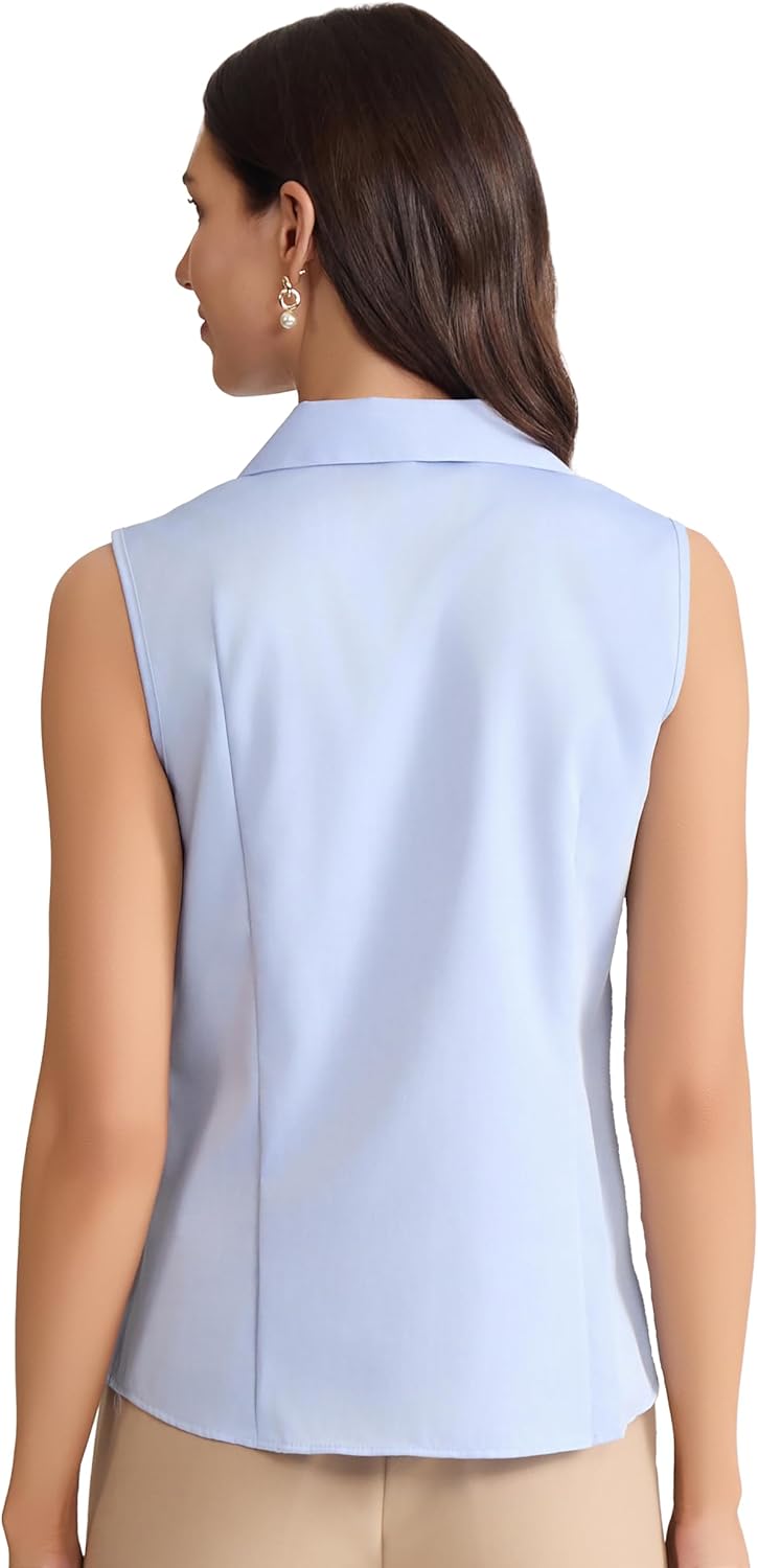 Jones New York Womens Sleeveless Easy Care Button Down Shirt - Image 3