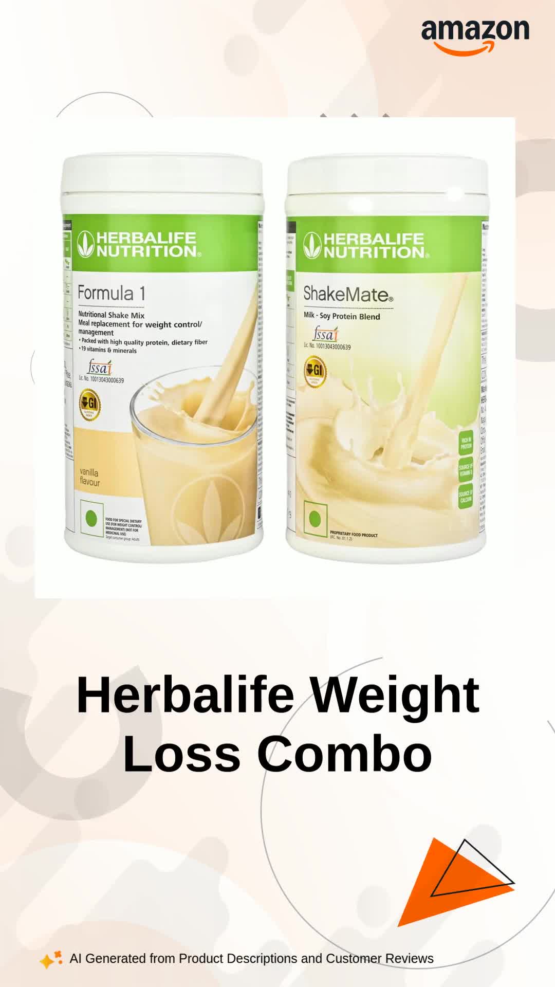 Herbalife Nutrition Weight Loss Combo Pack ShakeMate & Formula 1