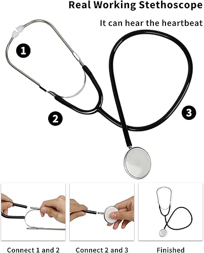 Miniatura 5 de ANPHILE Disfraz de veterinario para niños, disfraz de veterinario para niños, juego de disfraz para el día de la carrera