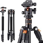 K&F CONCEPT Tripod with Phone Mount and Remote, 72''/184cm Camera Tripod Monopod with 360 Panorama Ball Head Quick Release Plate for DSLR Camera, Camcorder, iPhone,Max Load 22lbs/10kg