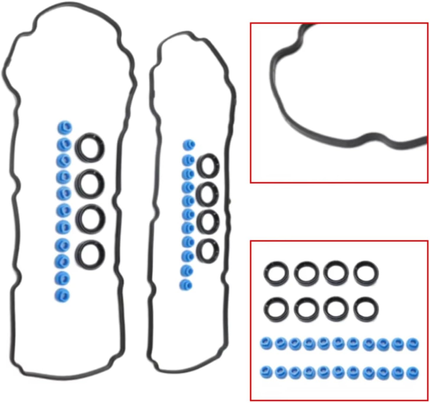 Rocker Cover Gasket ForFusion Sport 2010 2011 2012 for Taurus SE 2009 Valve Cover Gasket Grommet Spark Plug Tube Seal Kit VS50767R