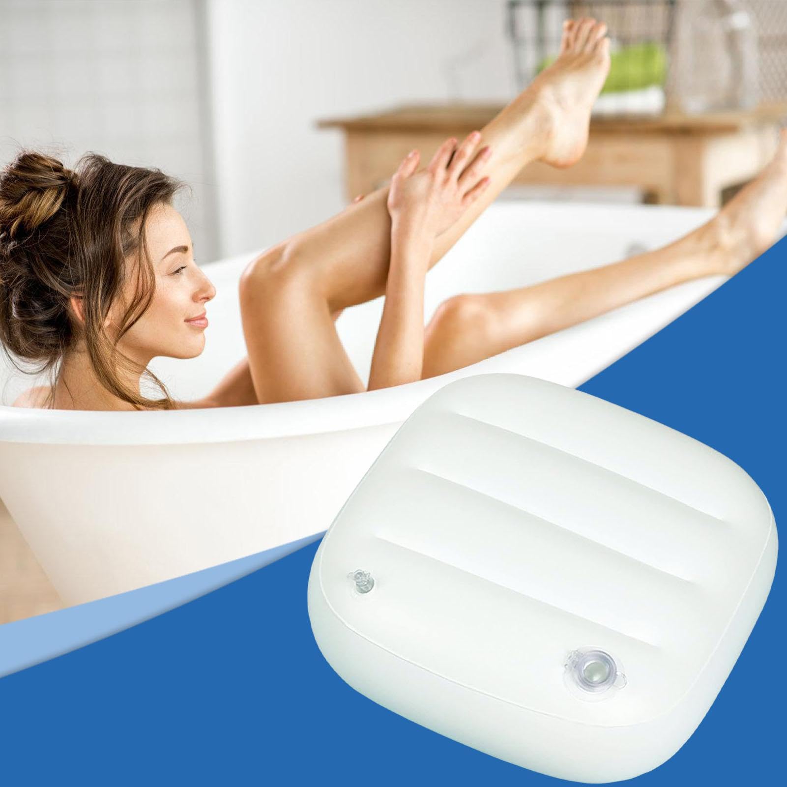 Asiento hinchable para bañera de hidromasaje, cojín para asiento de bañera – Cojín elevador para bañera, cojín de apoyo para hidromasaje , elevador para