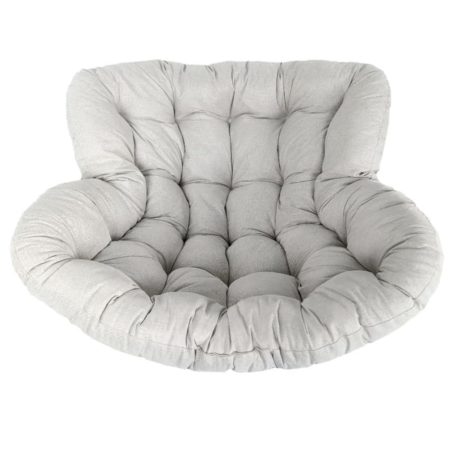 Coussin fauteuil œuf suspendu doux pour vos moments de détente au balcon