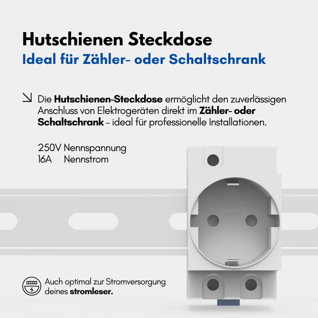 one mit Hutschienen - WLAN Stromzähler auslesen IR Lesekopf mit App | Verbrauchstracker für Balkonkraftwerke & Zuhause Smart Home Messgerät Energiemonitor Plug & Play