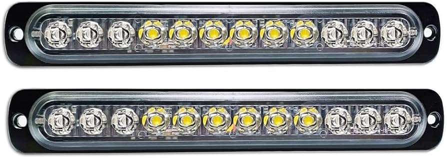 Amazon.co.jp: 12LED 安全緊急点滅ライト 点滅ライト 12V-24V ストロボ
