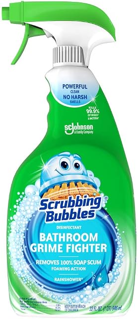 Scrubbing Bubbles Disinfectant Bathroom Grime Fighter Spray, Rainshower, 32 fl oz